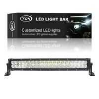 Barre lumineuse LED FDN à double rangée, 22'' 120W, barre droite, IP67, avec support de montage, faisceau combiné spot et flood, pour véhicule tout-terrain