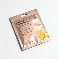 Sachet en plastique thermosoudé sur 3 côtés, résistant à l'humidité, pour emballage de masques faciaux et de lotions, soins de la peau et produits de beauté