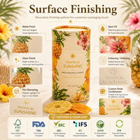 Kartonnen voedselveilige verpakkingen van kraftpapier, cilindervormige dozen voor gedroogd fruit, geschikt voor snackmerken, FSC, FDA, OEM