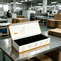 Boîte cadeau rigide magnétique personnalisée avec logo imprimé en feuille d'or et insert floqué pour emballage papier de sérum liquide oral en ampoule