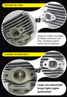 Motore per Bici ZTMoto Creator 85R-Completo, 52mm di Diametro, 85cc Reali, 2 Tempi, Testa Cilindro Rimovibile, Raffreddamento ad Aria - Manuale