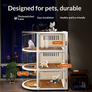 <span class=keywords><strong>Cage</strong></span> pour chat d'intérieur panoramique avec accès au balcon, type de fermeture : aucun, forme : aucune - Product Image 4