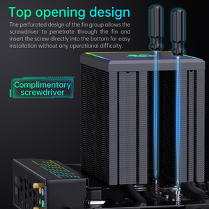 Snowman thương hiệu riêng 8 nhiệt ống không khí <span class=keywords><strong>CPU</strong></span> Cooler 5V 3pin argb hỗ trợ TDP 280W <span class=keywords><strong>CPU</strong></span> quạt làm mát cho máy tính chơi Game - Product Image 4