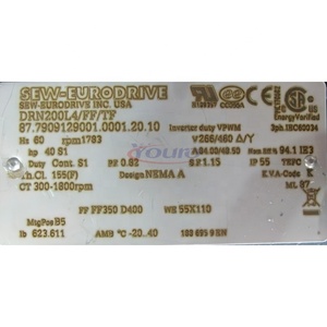 Motor de Automatización Trifásico Eurodrive DRN200L4 IE3 de 30 kW y 4 Polos, Equipo Industrial con Cuerpo de Aluminio - Product Image 3