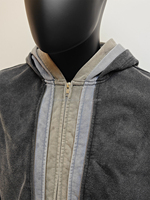 Sweat à capuche unisexe Streetwear en coton de haute qualité, triple couche, coupe ample, en molleton français, avec fermeture éclair, effet délavé à l'acide