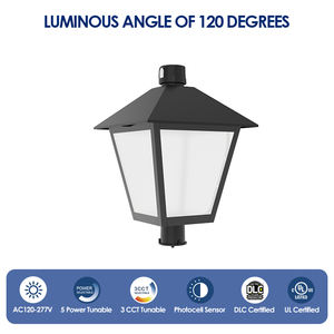 Lámpara de Poste LED para Exteriores de Aluminio, 60W 120W 5000K, 3CCT Ajustables, Tipo Bollard, en Stock en EE. UU. - Product Image 3