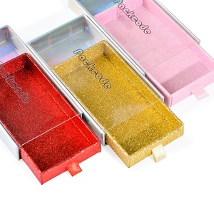 Sinh Thái Thân Thiện Với Rỗng Tông Long Lanh Có Thể Tái Chế Bán Buôn Trượt New Hot Biểu Tượng Tùy Chỉnh Nhãn Handmade Cứng Nhắc Màu Hồng Lash Hộp Đỏ Mặt - Product Image 4