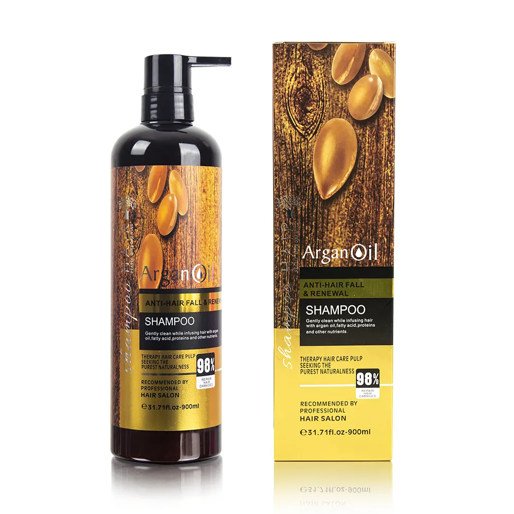Fabricant en gros cheveux étiquettes d'argan croissance bouclée shampooing à l'huile d'argan biologique
