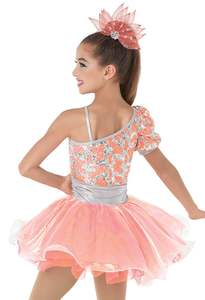 Vestido <span class=keywords><strong>de</strong></span> <span class=keywords><strong>Ballet</strong></span> Europeo Americano Original, Color Rojo Brillante, Verde y Naranja, con Falda <span class=keywords><strong>de</strong></span> Malla y Lentejuelas, para Actuaciones <span class=keywords><strong>de</strong></span> Danza - Product Image 4