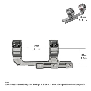 Montura Cantilever BANGBANG para Tubo de 30mm, Montura para Mira Telescópica de 20mm, 1.5" para Óptica de Caza al Aire Libre (Espaciado de 60mm, Gris) - Product Image 4