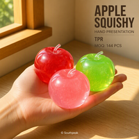 Jouet Squishy Pomme TPR Southpeak, Doux au Toucher, Anti-stress, Forme Fruit, Rouge Rose Vert 6cm, Boîte de Vente en Gros pour Présentation au Détail