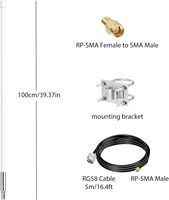 Antenne Lora 915 MHz pour module Meshtastic ESP32 / Systèmes IoT LoRa / Hotspot Helium, 890-960 MHz 9 dBi / Câble de 16,4 pieds / RP-SMA / SMA Mâle