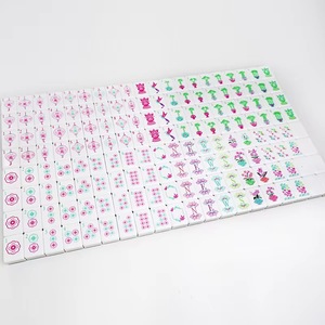 En stock – Nouveau jeu de Mahjong américain moderne, luxueux, durable, écologique et portable, en acrylique vert émeraude, quatre couches - Product Image 5