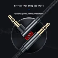 Câble audio auxiliaire 3,5 mm mâle-mâle, conducteur en cuivre nu, emballé, connexion voiture, ordinateur, téléphone portable, convertisseur, câble droit
