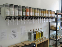 ECOBOX 	   Bac à nourriture en vrac à choisir et à mélanger, noix, graines, bonbons, céréales, distributeur de nourriture en vrac, bac à gravité, distributeur de noix en vrac, nourriture sèche pour magasin