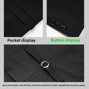 Nuevo Traje de Hombre 2026 de 3 Piezas: Blazer de Dos Botones, Chaleco y Pantalones, Traje de Negocios para Boda, Corte Slim Fit - Product Image 5