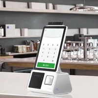 10.1 "mini Kiosque Écran Tactile Pos Avec Caméra Binoculaire Visage Id Terminal de Paiement Pos Système Caissier Machine pour Divers Paiement