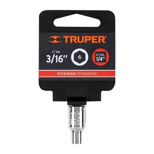 Boîte de 6 douilles à 6 points de 3/16 po, entraînement 1/4 po, TRUPER - Product Image 4