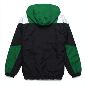 Color Block Hooded <b>Jacket</b> <b>Men</b> Casual Zip Up Windbreaker Lightweight Outerwear for Spring Autumn - Product Image 2