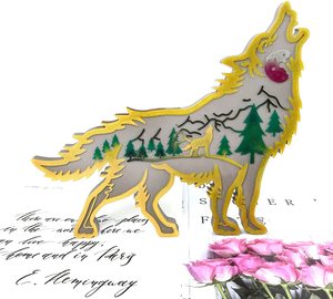 Stampo in Resina a Forma di <span class=keywords><strong>Lupo</strong></span>, Stampo in Silicone per Animali, per Colata di Resina Epossidica, Decorazione da Parete e Scrivania Fai-da-Te - Product Image 3