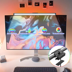 Máy tính hiện đại màn hình ánh sáng thanh bàn đèn USB điều khiển cảm ứng Dimmable LED Đen cho phòng khách-hợp kim nhôm cao CRI 90 - Product Image 6