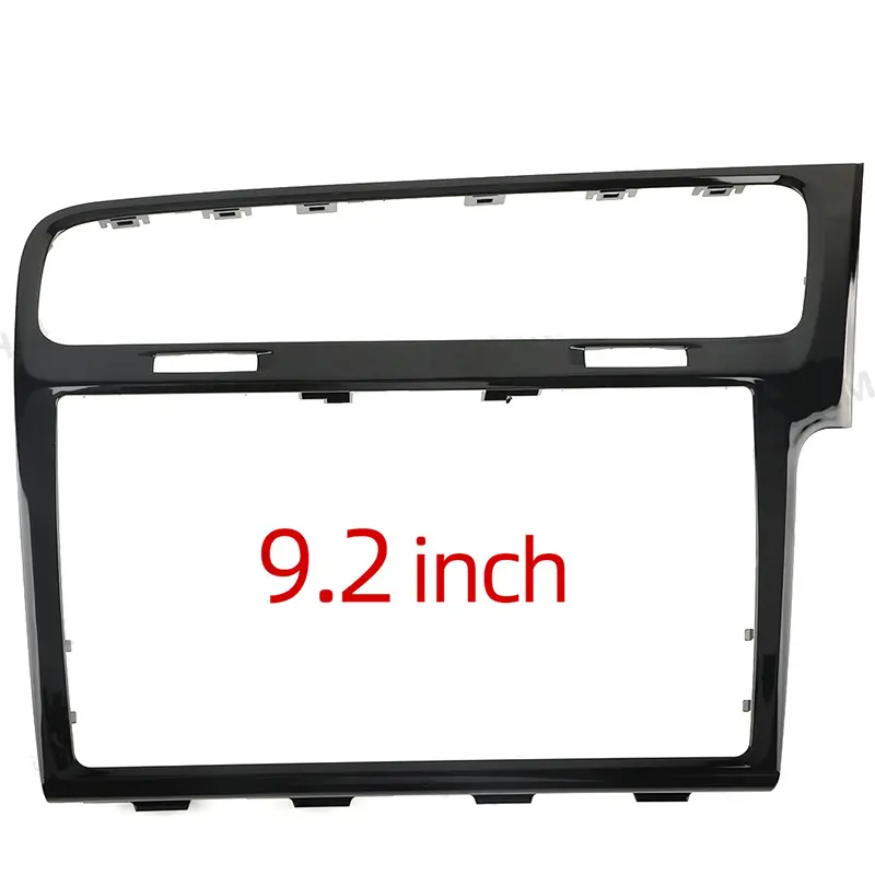 9.2 pouces MIB conduite à droite boîte de CD noir brossé argent écran lunette panneau d'autoradio pour VW Golf 7 7.5