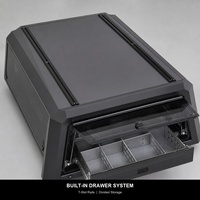Auvent de camion entièrement vitré avec système de tiroirs intégré, couverture de chargement en alliage d'aluminium pour pick-up de taille moyenne
