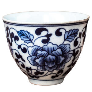 नीले और सफेद चीनी मिट्टी के बरतन प्याली मास्टर कप छोटे सिरेमिक व्यक्तिगत कप विंटेज कुंग फू चाय कप उपहार बॉक्स - Product Image 5