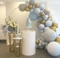 Base Redonda Dorada de Hierro para Pastel, Elegante Soporte para Postres, Centro de Mesa para Bodas, Decoración de Fondo