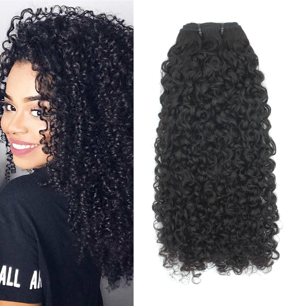 KAMA Remy Hair Natural Black Can Be Dyed All Sizes Available Pissy for Curl Weft with Closure Double Drawn Bundles Detail Section 2