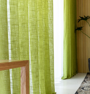 DaiRui haute qualité moderne style Amecian <span class=keywords><strong>vert</strong></span> solide rideau de fenêtre transparent pour le salon - Product Image 5