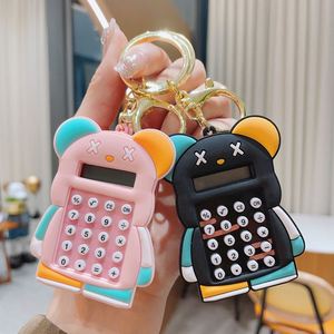 Creative Bear Calculator <b>Key</b> <b>Chain</b> Portable Fashion <b>Car</b> <b>Key</b> <b>Chain</b> Student School Bag Pendant Small Gift Wholesale - Product Image 3