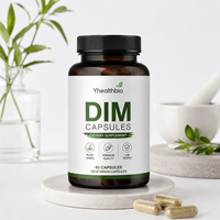 Capsules DIM OEM ODM Marque Privée Diindolylméthane Capsules Végétariennes HPMC en Vrac Complément Alimentaire pour Femmes et Hommes