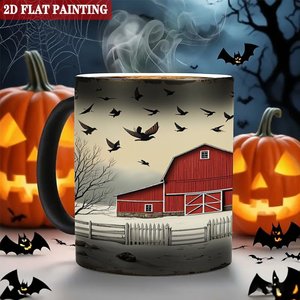 Mug à sublimation noir givré 11oz en céramique, tasse vierge DIY à changement de couleur - Product Image 6