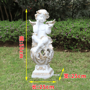All'aperto in fibra di vetro angelo bambino luce solare giardino ornamento stampi solari bella simulazione per la decorazione della casa - Product Image 6