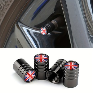 Aluminum Alloy Valve <b>Cap</b> With Union Jack Flag Design For Car Tire Air <b>Stem</b> <b>Caps</b> - Product Image 2