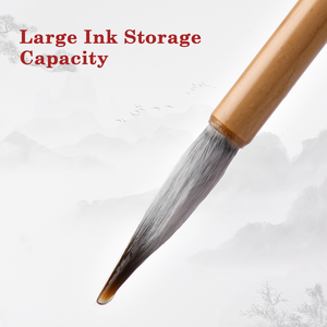 Pinceaux de calligraphie chinoise les plus populaires, manche en bambou, petite, moyenne et grande taille, pinceau à aquarelle japonais - Product Image 2