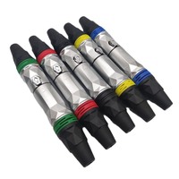 Connecteur XLR 3 broches mâle et femelle en cuivre plaqué or, nouveau design de type gemme, couleur de la coque argentée