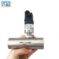 Medidor de Flujo de Turbina de Alta Presión 400 bar, Acero Inoxidable SS304, Rosca Interna BSPP DN20, para Aceite Hidráulico