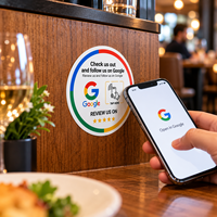 Autocollant NFC pour avis de restaurant, point de contact Google Review pour tables et comptoirs de caisse