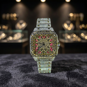 Reloj AMBER JEWELS de Lujo con Movimiento CITIZEN de Cuarzo, Caja de Cristal de 46 mm, Esfera Analógica, Resistente al Agua 3BAR, Unisex, Cierre de Mariposa - Product Image 1
