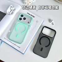 Étui de luxe pour iPhone 18 Pro Max, chargement magnétique, semi-transparent, finition mate givrée, sensation de peau, protection contre les chocs