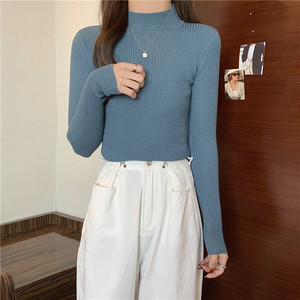เสื้อสเวตเตอร์ไหมพรมแขนยาวคอเต่าทรงสลิมสไตล์เกาหลีฮาราจูกุจาก IStapromo Gifts - Product Image 4