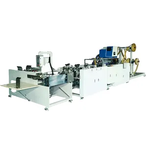 Flat Handle Paper Shopping Bag Making Machines Craft Paper Bag With Handle Making Gluing Machine