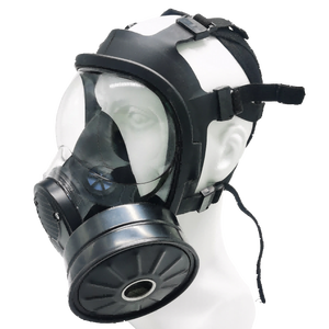 PPE MAX masker Gas wajah penuh, masker Gas pelindung asap beracun silikon hitam dapat digunakan kembali - Product Image 2
