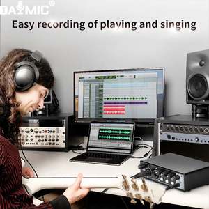 Interface audio professionnelle OEM 2 entrées 2 sorties Enregistrement informatique Équipement de doublage en direct Chant USB Externe Guitare Livre audio - Product Image 2