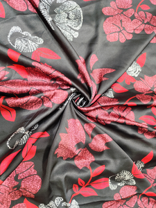 Tissu satiné imprimé doux et lisse 100% polyester multicolore pour filles, travaux manuels, couture, robe de mariée, design brillant et décoration - Product Image 6