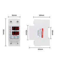 Protecteur de tension réglable SVP-63A 230VAC 1-63A, relais de protection contre les surtensions/sous-tensions et les surintensités, protection de tension sur rail DIN