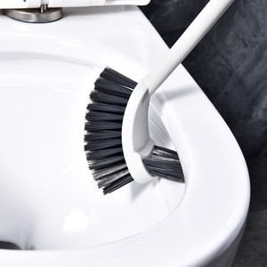 Double-Sided Toilet <b>Brush</b> Oval Shape Durable Ergonomic Long Handle For Bathroom Cleaning Wall Mounted Storage - Product Image 3