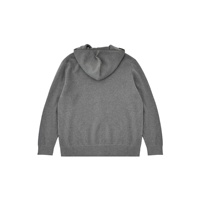 Relaxation |   Veste pull décontractée en tricot de qualité supérieure, doublée de laine, à capuche, longue, avec fermeture éclair sur le devant et logo, pour l'automne